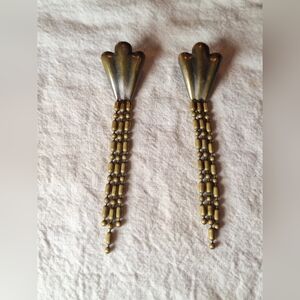 Brass dangle earrings